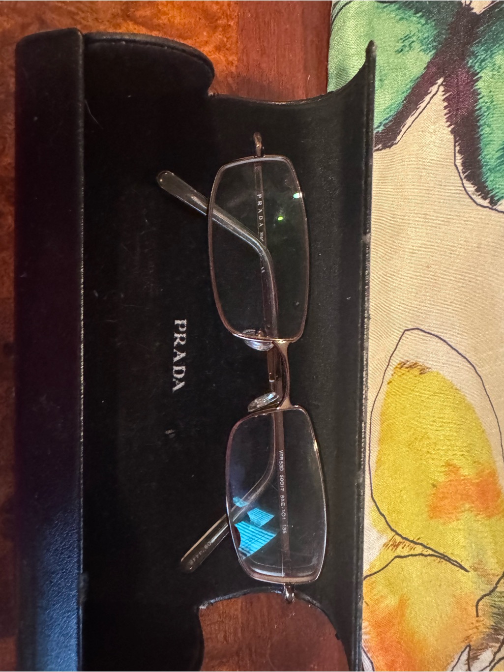 Prada Rectangular Metal Frame In Rose Gold